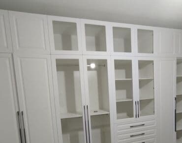 künc şkaf: Yeni, Açılan, 4 qapılı Künc dolab, Qarderob, paltar dolabı — 6