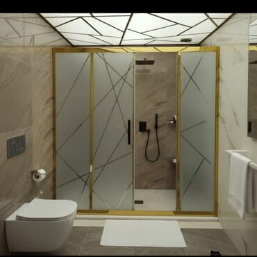 hamam üçün sushilka: - Şüşə duş kabinəsi – sürüşmə/qatlanan tipli 4 bölməli sistem - — 1