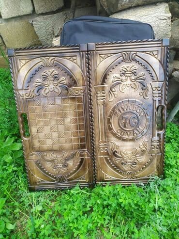 Нарды: Nərd Nerd Nərd Nerd taxta Qoz ağacından hazırlanmış əl işi olan — 10