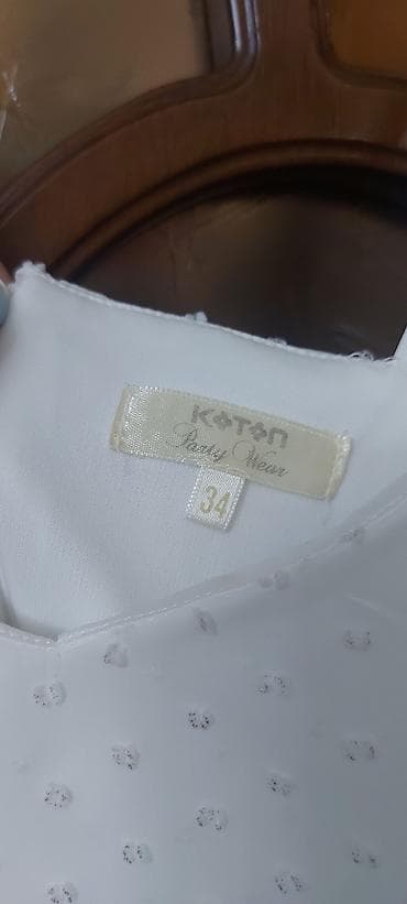 Koton Party Wear ağ qısa don - Rəng: ağ - Ölçü: 34 (etiketdə — 3