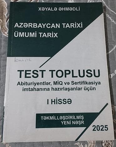 Məhsul: “Azərbaycan Tarixi – Ümumi Tarix” Test Toplusu (I və II hissə) lalafo.az -da Məhsul: “Azərbaycan Tarixi – Ümumi Tarix” Test Toplusu (I və II hissə)