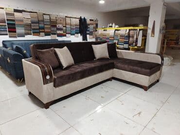 Sifarişlə taburetkalar: Künc divan, Qonaq otağı üçün, Vеlur parça — 3