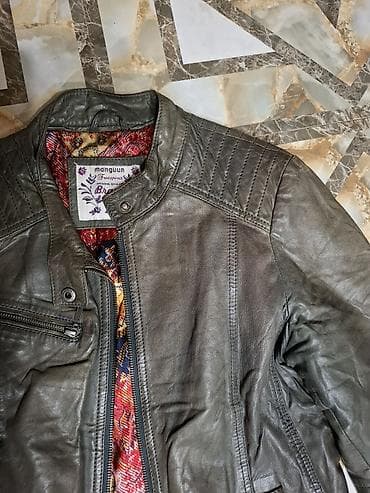 kurtka turkce: Куртка женская из натуральной кожи.размер м.цвет хаки — 2