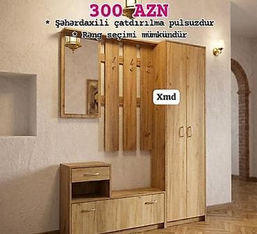 2 qapılı, Güzgülü, Digər rəng, Digər material, Açılan, Düz dolab