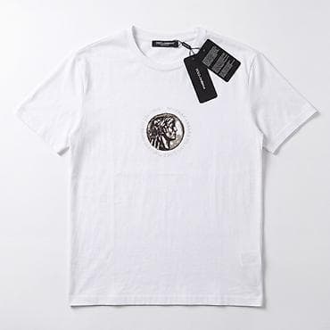 Dolce & Gabbana kişi T‑şörtü - Rəng: ağ - Model: qısaqollu