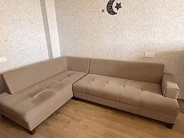 metbext kunc divan: L şəklində künc divan - Rəng: açıq bej (neitral ton, müxtəlif — 6