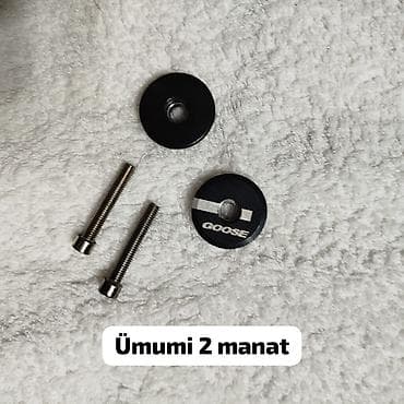 Велоаксессуары: Velosiped aksesuarları - Sükan ucları və qapaqlı qara barendlər: cütü — 7