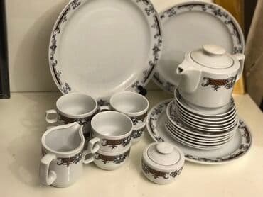 xurusdal qablar: Nahar dəsti, rəng - Ağ, Keramika, Çexiya — 5