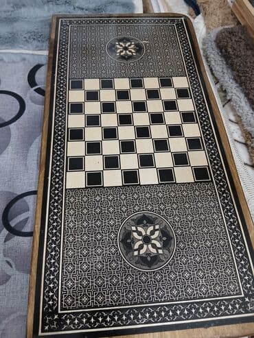 мраморный бильярдный стол цена: Ağacdan hazırlanmış yaxmali nərd dəsti - Material: təbii ağac, lak — 5