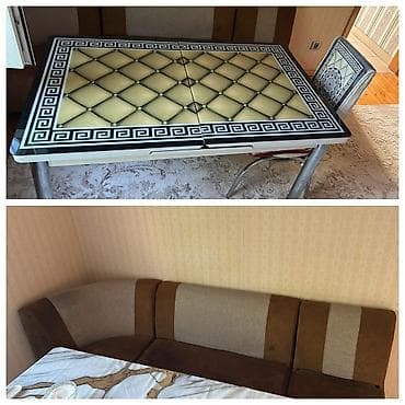 Mətbəx masası(stul yoxdu) və künc divan . 110 AZN . ünvan — 1