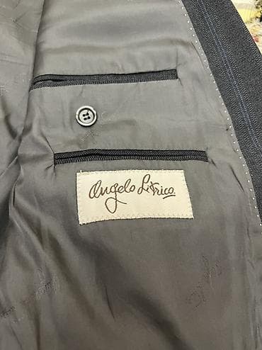 pencəy: İkiqat düyməli kişi pencəyi - Rəng: tünd kömür-boz - Naxış: incə — 8