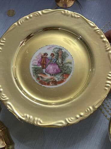 карта мира: Чайный набор, цвет - Золотой, Фарфор, Madonna, 6 персон, Япония — 2