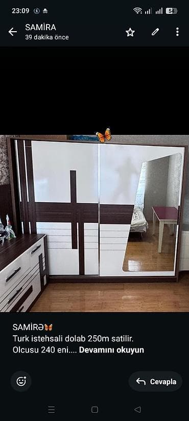 unitaz satisi: SAMİRƏ🦋 Turk istehsali dolab 250m satilir. Olcusu 240 eni. Hundurluyu — 1