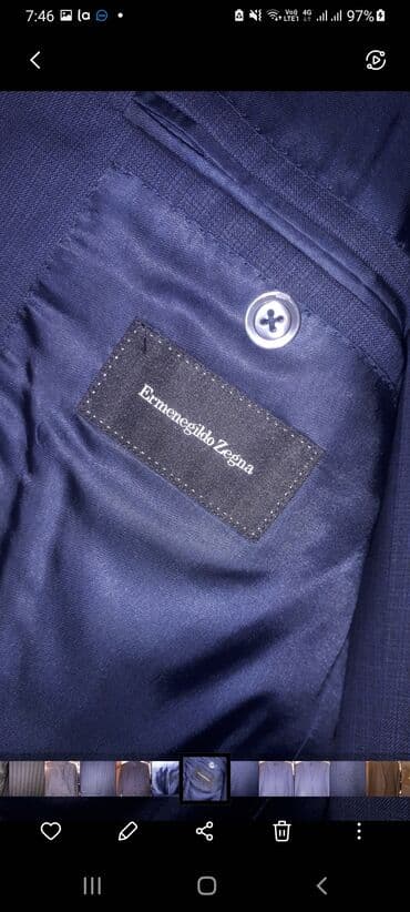 Kostyumlar: Kostyum, Demisezon, Louis Vuitton, 3XL, rəng - Göy — 8