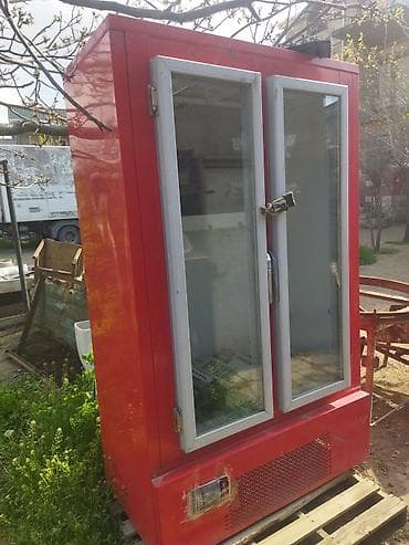 İkiqapılı şüşə vitrin soyuducu - Rəng: qırmızı korpus, alüminium — 2