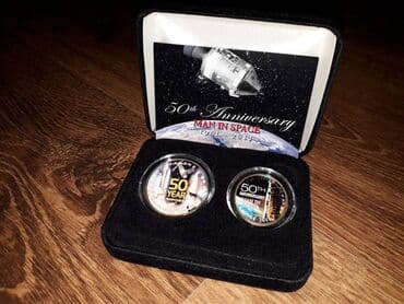 * 24K kolleksion qəpiklər !!! Man in space *50th anniversary