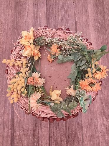 Ковры: Dekorativ əl işi səbət - Material: Təbii saman və rafya ilə hörülmüş — 2