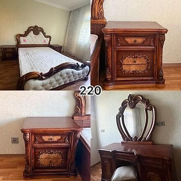 taburetkalar: Klassik dizaynlı yataq otağı dəsti Tərkibi: - 2 nəfərlik geniş — 1