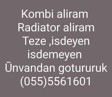 kombi panel: Kombi ve radiatorlarin alisi — 1