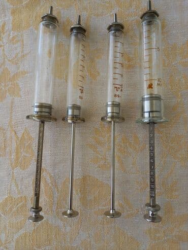 pulsni oksimetar cena: Şpiris (şüşə) çoxistifadəli 4 ədəd - 2 ədəd 5ml və 2 ədəd 10 ml — 6