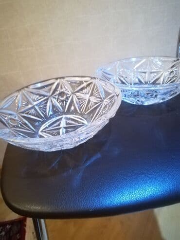 Mətbəx aksesuarları: Продаю Хрустальные 2 вазы для печенья, фруктов,конфет, доставка — 2