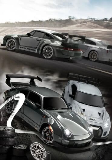 rc car: NISSAN GTR modelidi 4wd Təkrar doldurulan batareya 2.4ghz bağlantı — 6