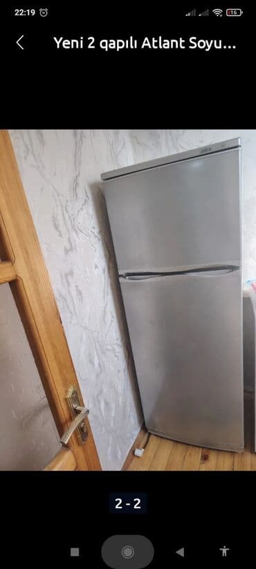 soyuducu ucun qablar: İşlənmiş 2 qapılı Atlant Soyuducu Satılır, rəng - Boz — 2