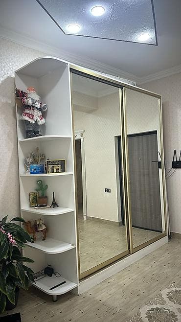 2 qapılı, Güzgülü, Ağ, Digər material, Kupe, Künc dolab