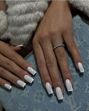 Avto xidmətlər: Xidmət: Fransız manikürü (gel/şellak) Təsvir: - Klassik fransız — 3