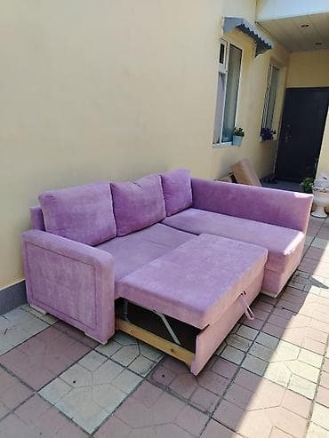 çarpayı divan: Künc divan, İşlənmiş, Açılan, Bazalı, Vеlur parça — 4