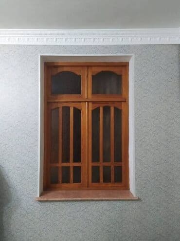 2 ədəd taxta pəncərə yaxşı vəziyytdə.ölçülər hündürlük 155 sm eni 105