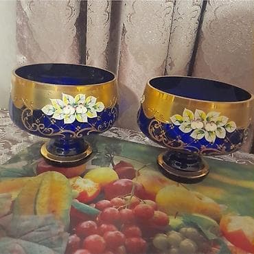 suse qapi: Kasalar, 2 ədədli dəst, rəng - Göy, Şüşə, Çexiya — 1