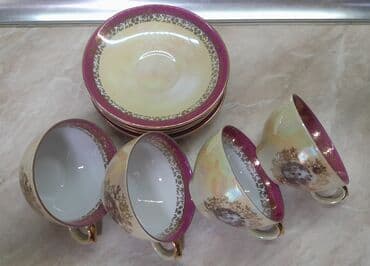 pul qab: Çay dəsti, Farfor, 4 nəfərlik, Almaniya — 3