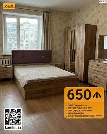 LA MINI – Yataq Dəsti (Kod: 2079) Komplekt: - Çarpayı: 1 ədəd, 160 x — 1