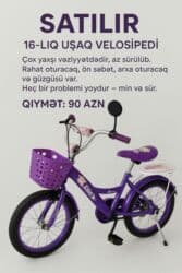 9 yaşdan yuxarı uşaqlar üçün velosipedlər: Ətraflı məlumat vatsapla — 1