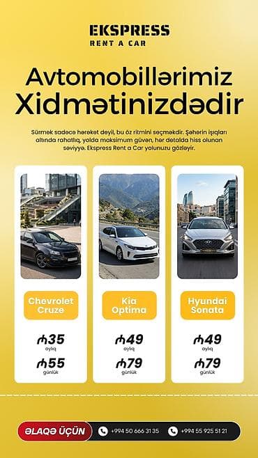 sprinter icarəsi: Aylıq, Chevrolet — 1