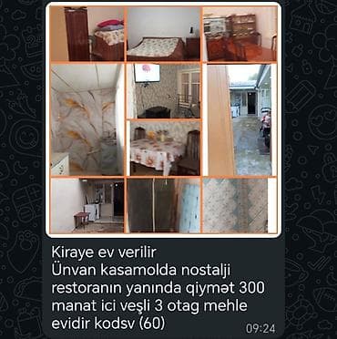 Kirayə ev – Kasamoldda, Nostalji restoranının yanında. - 3 otaqlı