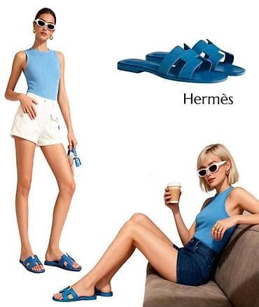 Женская обувь: Hermes Sandal 37/37.5, 2defe Geyinilib. (38 üçün olmur). Alınıb — 1