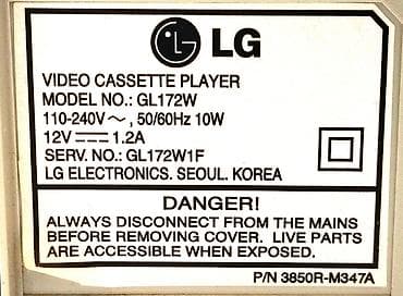 Brend: LG. Model: GL172W. Təyinat: VHS dəstəkli video kassetləri PAL lalafo.az -da Brend: LG. Model: GL172W. Təyinat: VHS dəstəkli video kassetləri PAL