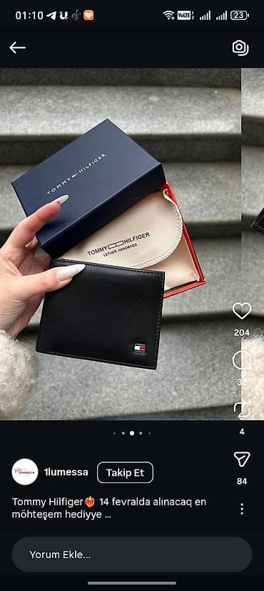 Çantalar: Tommy Hilfiger kişi aksessuar dəsti - Tərkib: kişi pulqabısı və kəmər — 2