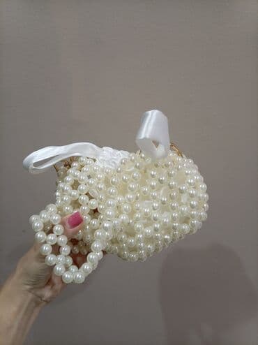 ağ qadın çimərlik geyimləri: Muncuqdan çanta yeni əl işidir, çatdırılma 28may metrosuna ve sahil — 1