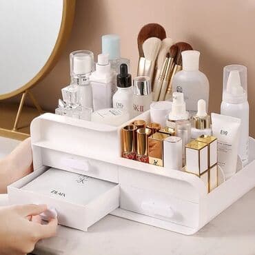 защита на ящики от детей: Kosmetik və dəriyə qulluq ləvazimatları üçün stolüstü təşkilatçı - — 5