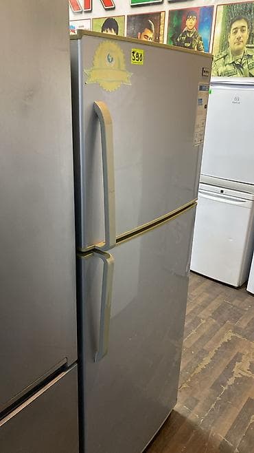 manitorlarin satisi: İki qapılı soyuducu - Rəng: gümüşü (inox üslubunda) - Yuxarıda — 1