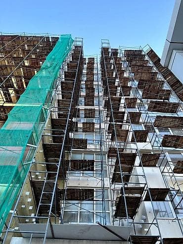 dəmir lesa: Fasad üçün metal skafold (lesa) komplekti - Modul tipli metal — 1