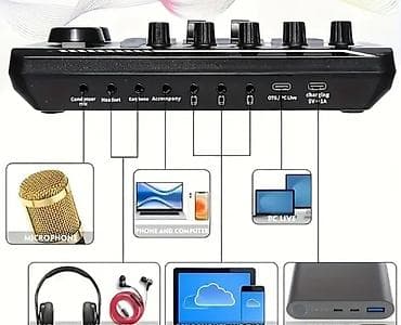 Səs effekti və studiaya nəzarət pulti – portativ USB/live sound karta — 5