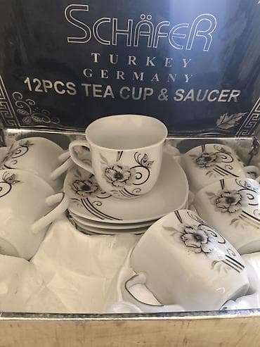 çay servis: Çay dəsti, rəng - Ağ, Schafer, 6 nəfərlik, Almaniya — 2