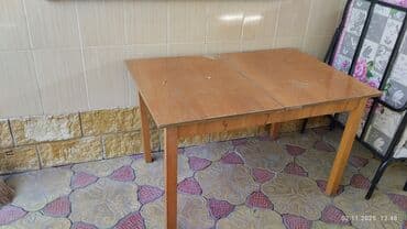 стол дизайнерский: Mətbəx masası, Açılmayan, Taxta, Dördbucaq masa — 4