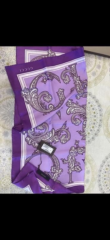 Digər aksesuarlar: GUCCI ipək şərf Original - Rəng: bənövşəyi-lilac tonlarında - Naxış — 2
