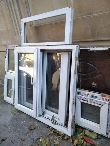 qanadlar: PVC pəncərə dəstləri - Material: ağ və tünd qəhvəyi rəngdə PVC — 1