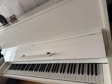 piyanino: Ağ rəngli akustik upright piano. hec calinmayib, hecbir prablemi — 2